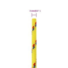 Vidaxl Lodné lano žlté 3 mm 50 m polypropylén