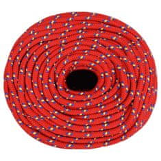 Vidaxl Lodné lano červené 6 mm 25 m polypropylén