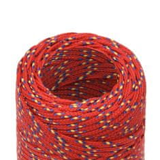Vidaxl Lodné lano červené 2 mm 50 m polypropylén