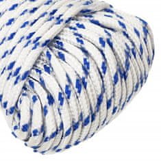 Vidaxl Lodné lano biele 3 mm 25 m polypropylén
