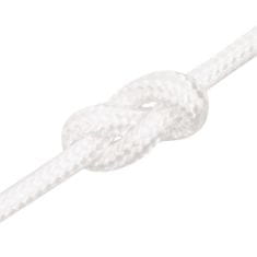 Vidaxl Lodné lano biele 10 mm 250 m polypropylén