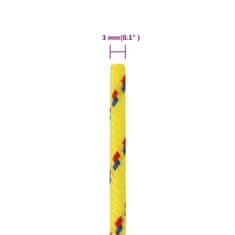 Vidaxl Lodné lano žlté 3 mm 500 m polypropylén