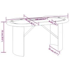 Vidaxl Pokrový stôl pre 10 hráčov so zásobníkom modrý 160x80x75 cm