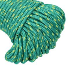 Vidaxl Lodné lano zelené 3 mm 50 m polypropylén