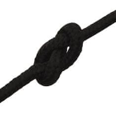 Vidaxl Pracovné lano čierne 4 mm 250 m polyester
