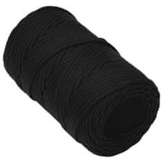 Vidaxl Pracovné lano čierne 2 mm 100 m polyester