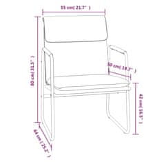 Vidaxl Kreslo bledosivé 55x64x80 cm látka