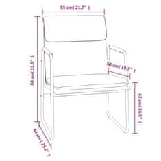 Vidaxl Kreslo bledosivé 55x64x80 cm látka