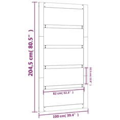 Vidaxl Dvere do stodoly biele 100x1,8x204,5 cm masívna borovica