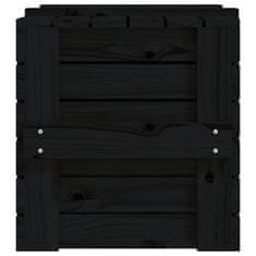 Petromila vidaXL Úložný box čierny 58x40,5x42 cm masívna borovica