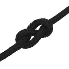 Vidaxl Pracovné lano čierne 12 mm 25 m polyester