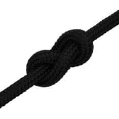 Vidaxl Pracovné lano čierne 16 mm 50 m polyester