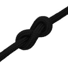 Vidaxl Pracovné lano čierne 25 mm 25 m polyester