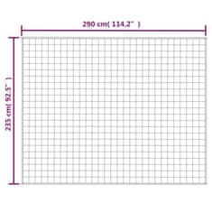 Petromila vidaXL Záťažová prikrývka modrá 235x290 cm 11 kg látka