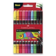 Faber-Castell Obojstranné detské fixy Neon 10 farieb