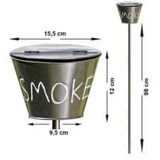 Dekorstyle Záhradný popolník Smoke 98 cm