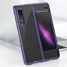 IZMAEL Plating Case Hard puzdro pre Samsung Galaxy Fold - Modrá KP14902