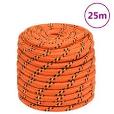 Vidaxl Lodné lano oranžové 18 mm 25 m polypropylén