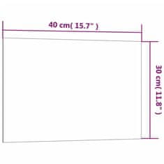 Vidaxl Nástenná magnetická tabuľa biela 40x30 cm tvrdené sklo