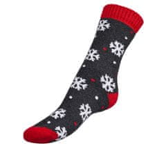 Ponožky Termo vločky šedé - 43-46 - šedá, biela