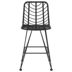 Petromila vidaXL Barové stoličky 2 ks čierne 45x56x103,5 cm PE ratan a oceľ