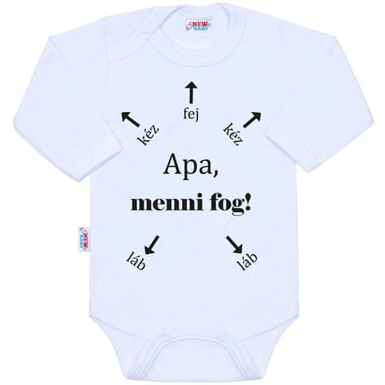 NEW BABY Body s potlačou New Baby Apa, menni fog! 50