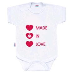 NEW BABY Body s potlačou New Baby MADE IN LOVE 74 (6-9m)