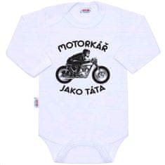 NEW BABY Body s potlačou New Baby Motorkář jako táta 74 (6-9m)