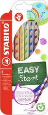 Stabilo Pastelky EASYcolors trojuholníkové pre pravákov, 6 kusov. 