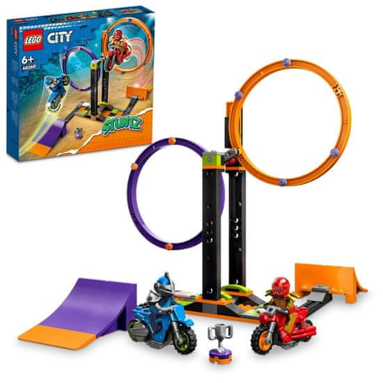 LEGO City 60360 Kaskadérska výzva s rotujúcimi kruhmi