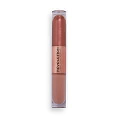 Makeup Revolution Obojstranné tekuté očné tiene ( Double Up Liquid Shadow) 4,4 ml (Odtieň Tranquillity Blue)