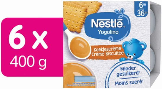 Nestlé YOGOLINO mliečny dezert so sušienkami 6x (4x100g)