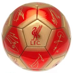 FAN SHOP SLOVAKIA Futbalová lopta Liverpool FC, červeno-zlatá, veľ. 5