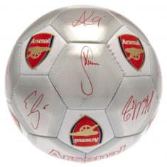 FAN SHOP SLOVAKIA Futbalová lopta Arsenal FC Signatures Silver veľkosť 5