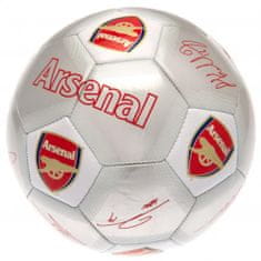 FAN SHOP SLOVAKIA Futbalová lopta Arsenal FC Signatures Silver veľkosť 5
