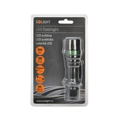 Solight Solight kovové svietidlo, 3 W CREE LED, čierne, fokus, 3 x AAA