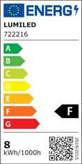 LUMILED 6x LED žiarovka E27 A60 8W = 60W 806lm 3000K Teplá biela 260°