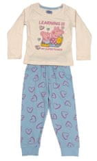 Eplusm Dievčenské bavlnené pyžamo Peppa Pig Super Power 116 / 5–6 rokov Modrá