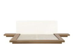 Beliani Drevená japonská posteľ svetlohnedá 180x200 cm ZEN
