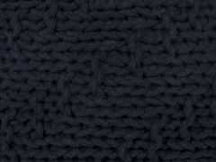 Beliani Bavlnená taburetka 50 x 35 cm čierna PRIENE