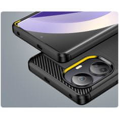 IZMAEL Carbon Shield TPU puzdro pre Realme 10 Pro Plus - Čierna KP24320