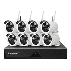 JORTAN JORTAN Bezdrôtový 1024P NVR bezpečnostný kamerový set 8 kamier WIFI/IP