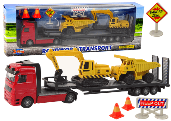 Lean-toys Prepravca áut Sklápač nákladné auto Bagr Kov 541757A