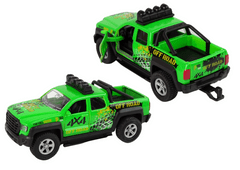 Lean-toys Terénne auto s prívesom Quad Green Metal 510220