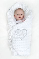 NEW BABY Luxusná šnurovacia Zavinovačka z Minky New Baby biela 75x75 cm 