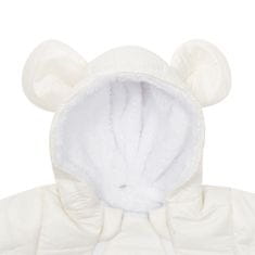 NEW BABY Zimná dojčenská kombinéza s kapucňou s uškami New Baby Pumi cream 62 (3-6m)