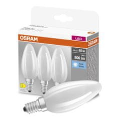 Osram 3x LED žiarovka E14 B35 5,5W = 60W 806lm 4000K Neutrálna biela 300°