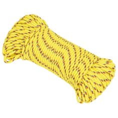 Vidaxl Lodné lano žlté 4 mm 500 m polypropylén