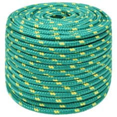 Vidaxl Lodné lano zelené 14 mm 250 m polypropylén