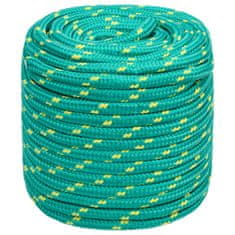 Vidaxl Lodné lano zelené 16 mm 25 m polypropylén